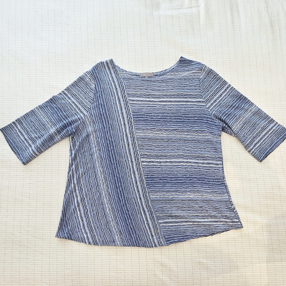 Habitat Blue and White Striped Long Sleeve Top